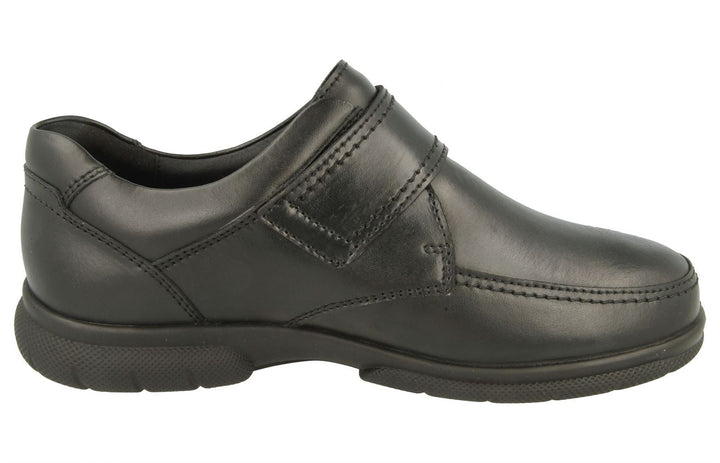 Mens Wide Fit DB Havant 2 Shoes in Black Leather - Image 1
