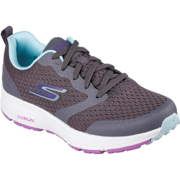 Women's Wide Fit Skechers 128277 GO RUN Consistent Intensify X Trainers in Charcoal/Blue - Image 1