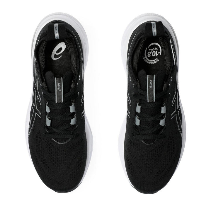 Men's Wide Fit Asics Gel Nimbus 26 Running Trainers in Black/Graphite Grey - Image 1