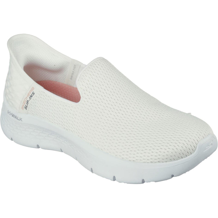 Women's Wide Fit Skechers 124963 Slip-ins Go Walk Flex Relish Trainers in Off White - Image 1