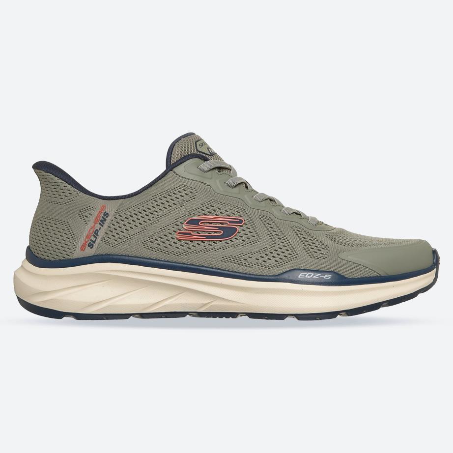 Men's Relaxed Fit Skechers 233106 Slip-ins Equalizer 6.0 Durran Trainers in Green/Multi - Image 1