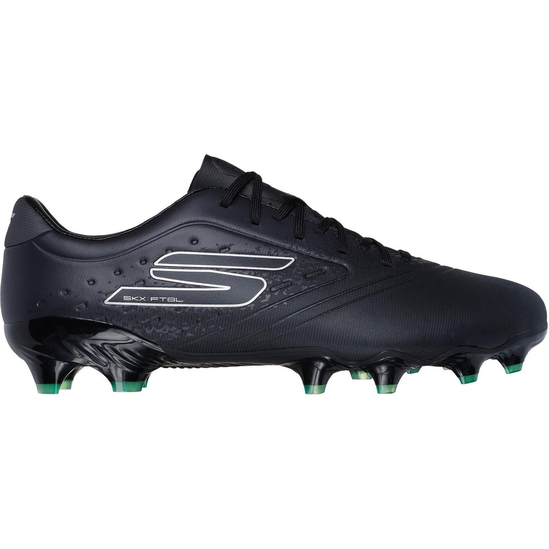 Men's Wide Fit Skechers 252015 Razor Gold FG Wide Fit Football Boots/Trainers in Black/Silver - Image 2
