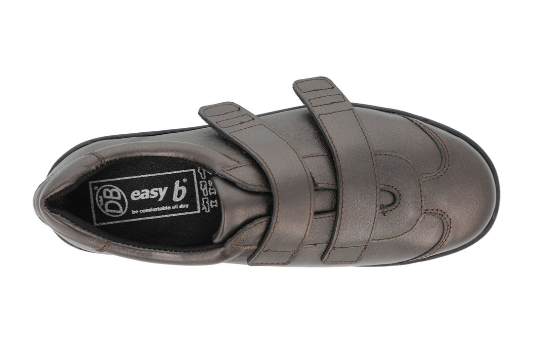 Women's Wide Fit DB Grasshopper Shoes in Black Leather - Image 14