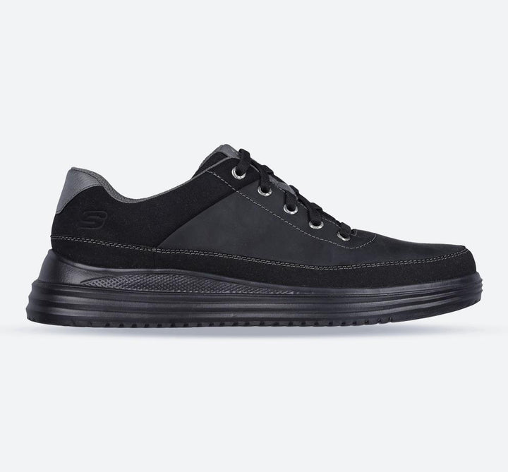 Men's Wide Fit Skechers 204875 Proven Aldeno Trainers in Black - Image 1