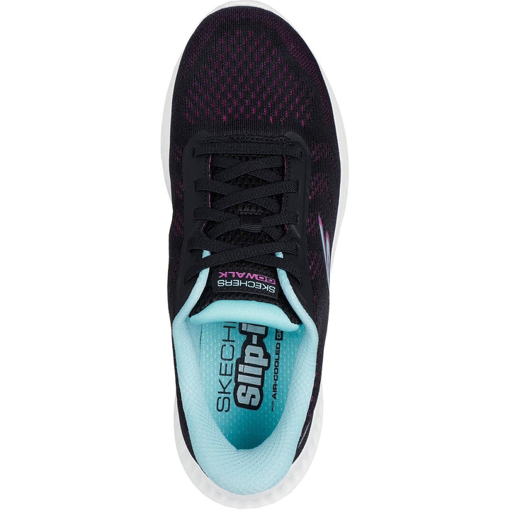 Women's Wide Fit Skechers 125643 Slip-ins Go Walk Now Khloe Trainers in Blue/Green - Image 1