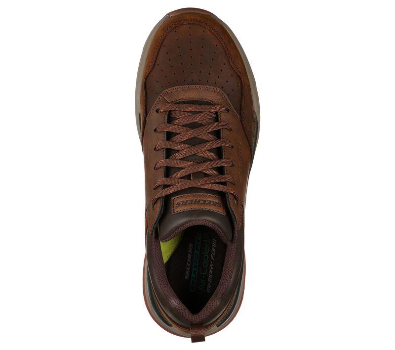 Men's Wide Relaxed Fit Skechers 66204 Benago Street Wear Treno Walking Trainers - Dark Brown in Dark Brown - Image 5