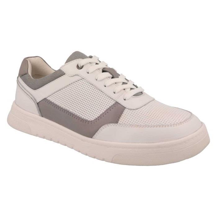 Men's Wide Fit DB Arlo Shoes in Navy / Light Tan Leather - Image 9