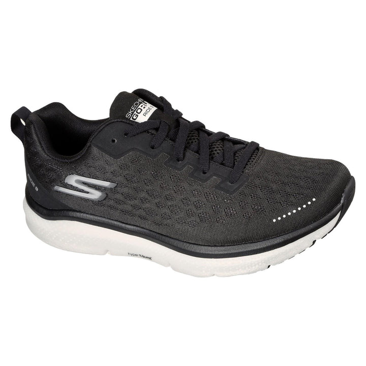 Men's Wide Fit Skechers 246005 Go Run Ride 9 Trainers in Black/White - Image 1