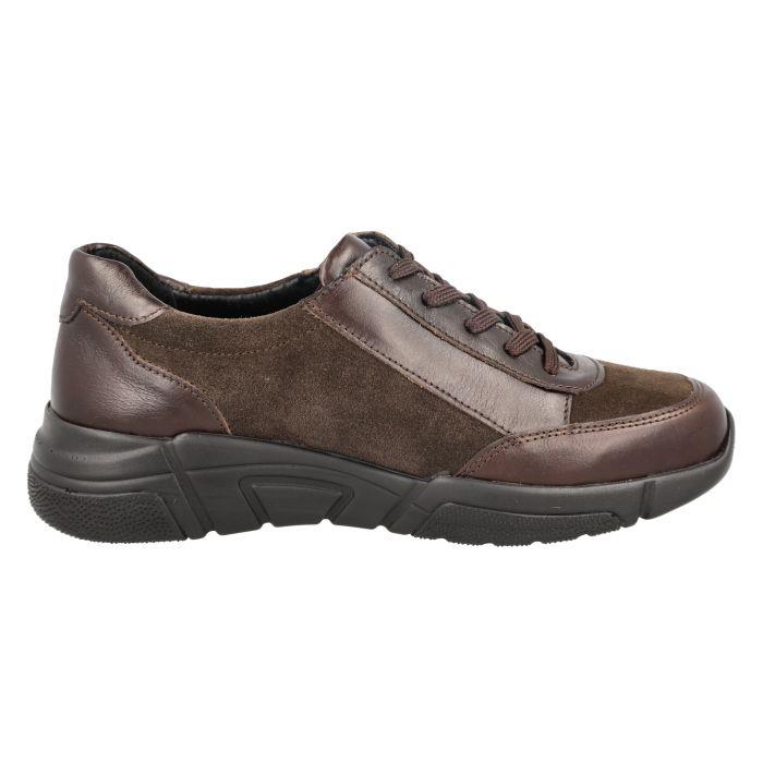 Women's Wide Fit DB Granby Shoes in Black Lea / Suede - Image 10