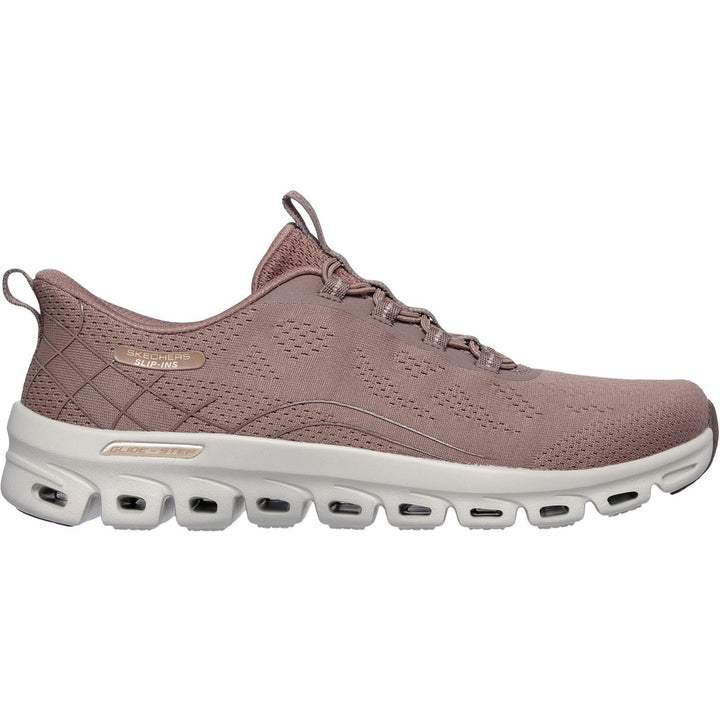 Women's Wide Fit Skechers 104750 Slip-ins Glide Step Elevate Amaze Trainers in Burgundy - Image 1