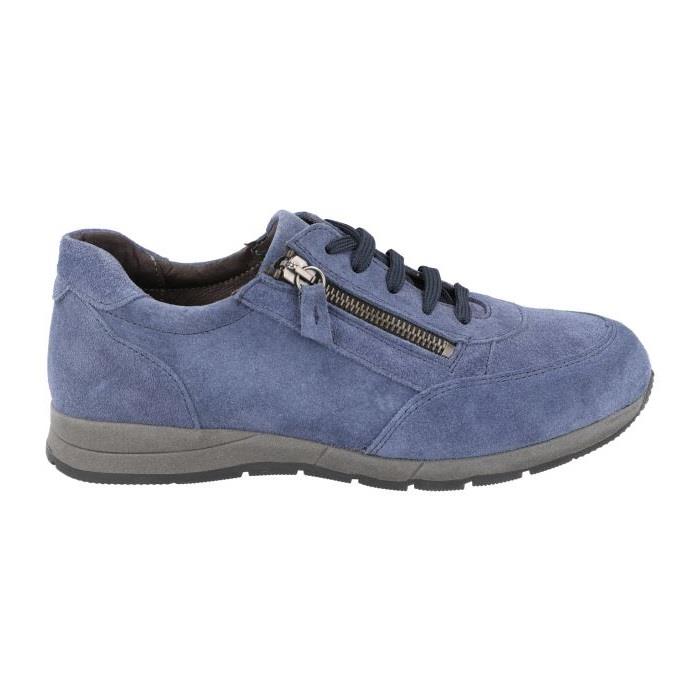 Women's Wide Fit DB Harrier Trainers in Blue Suede - Image 1