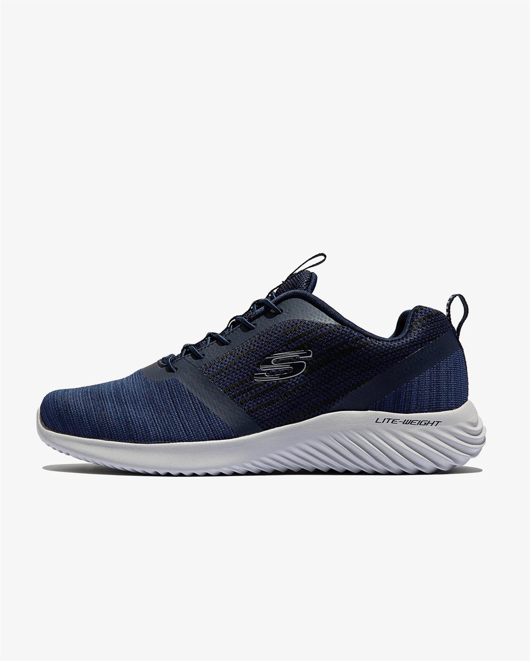 Men's Wide Fit Skechers 52504 Bounder Walking Trainers in Navy - Image 4