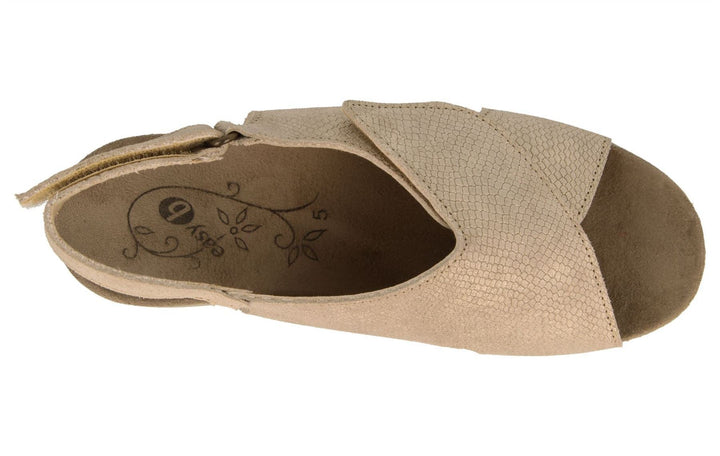 Womens Wide Fit DB Island Sandals in Cream Snake Print - Image 1