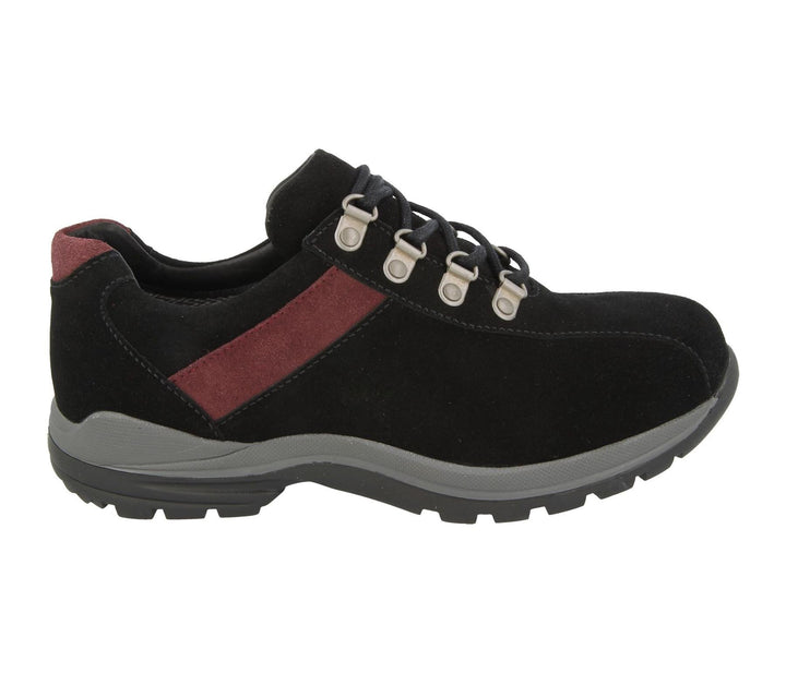 Mens Wide Fit DB Wyoming Walking Trainers in Black Suede - Image 1