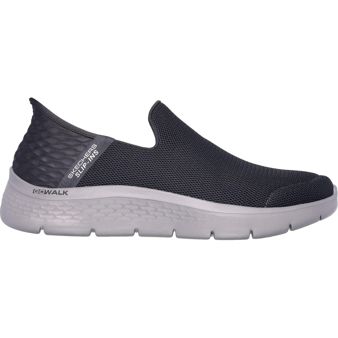 Men's Wide Fit Skechers 216491 Slip-ins Go Walk Flex Trainers in Black - Image 9