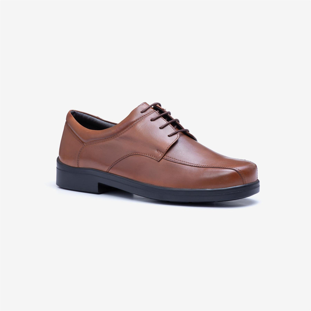 Mens Wide Fit Tredd Well Holmes Lace Shoes - Tan in Tan - Image 3