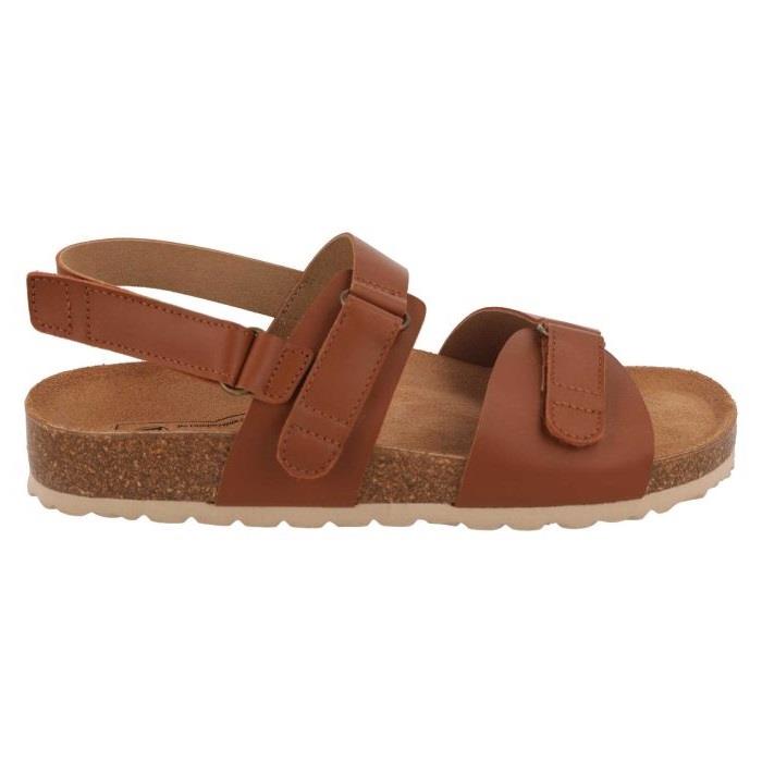 Women's Wide Fit DB Nettle Sandals in Tan Leather - Image 4