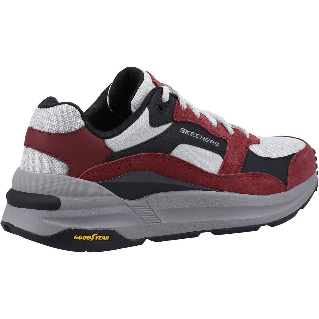 Men's Wide Fit Skechers 237200 Global Jogger Trainers - Burgundy in Burgundy - Image 4