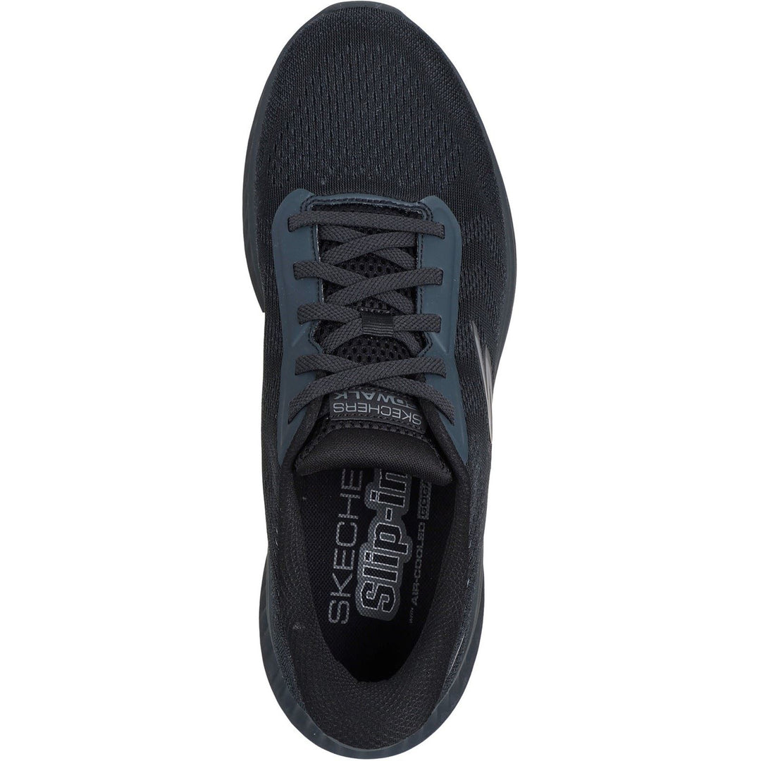 Men's Wide Fit Skechers 216375 Slip-ins Go Walk Now Payton Trainers in Black - Image 5