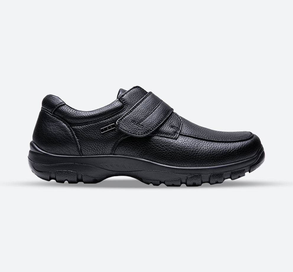 Mens Wide Fit Grunwald A7823 Velcro Shoes in Black - Image 1