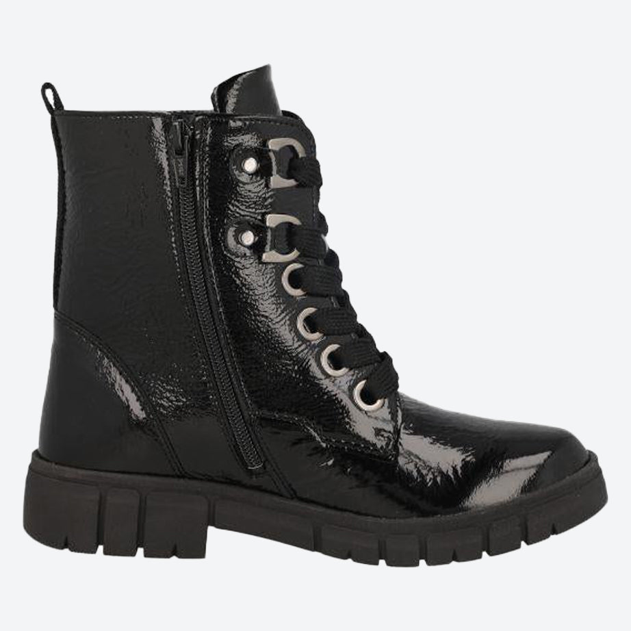 Women's Wide Fit DB Ampthill Water Resistant Boots in Black Leather - Image 6