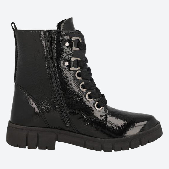 Women's Wide Fit DB Ampthill Water Resistant Boots in Black Leather - Image 1