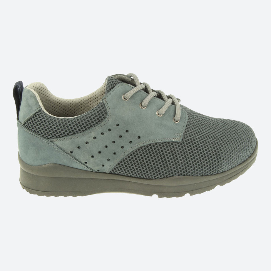 Mens Wide Fit DB Archie Shoes in Black Mesh/Nubuck - Image 5