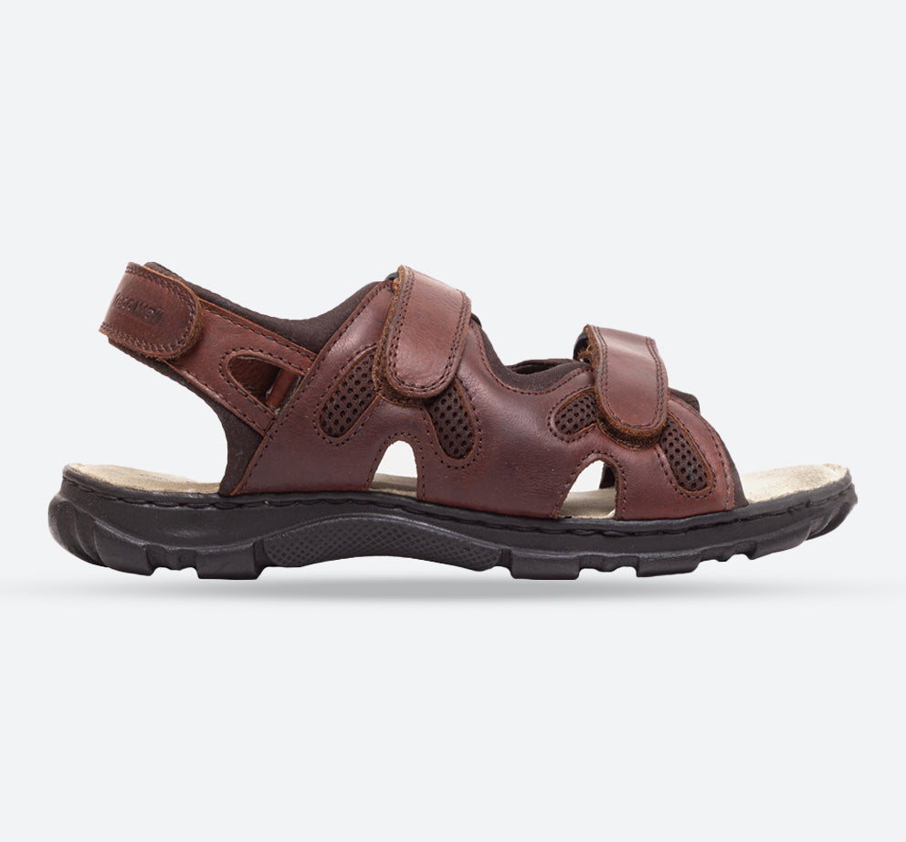 Mens Wide Fit Sandals Ashley Sandals by Tredd Well - Brown in Brown - Image 1