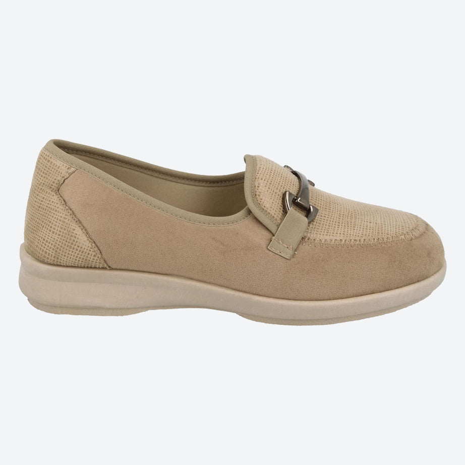 Womens Wide Fit DB Aster Vegan Shoes in Black Stretch - Image 11