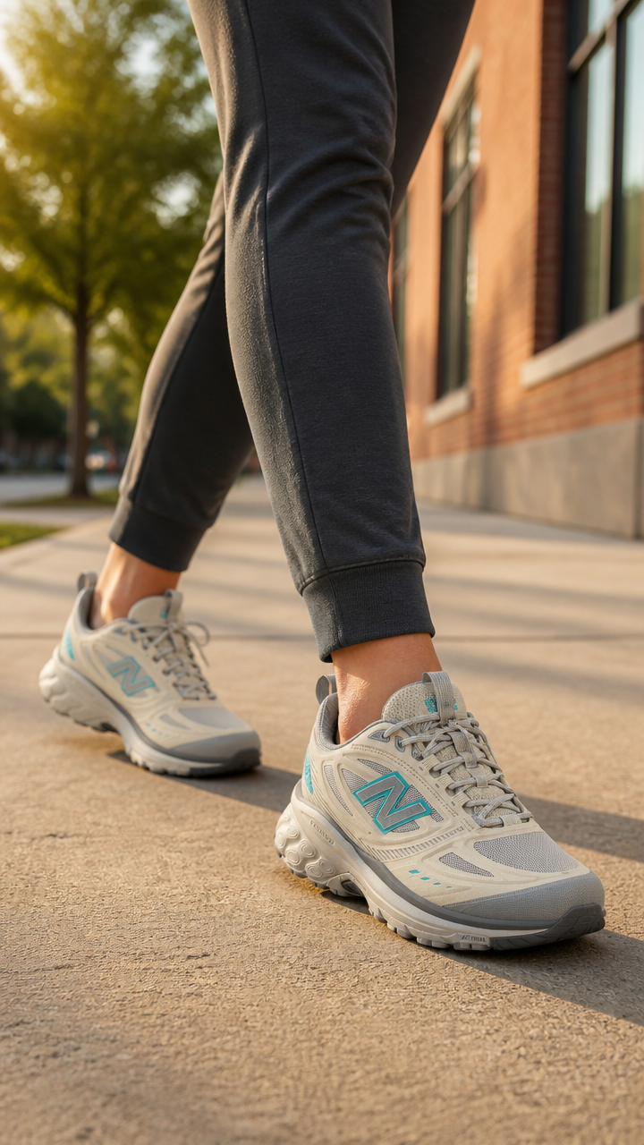 Womens Wide Fit New Balance M410 Fresh Foam Trail Trainers in Black - Image 16