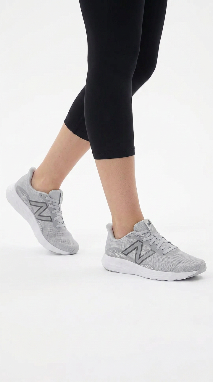 Women's Wide Fit New Balance 411V3 Walking and Running Trainers in Black - Image 1