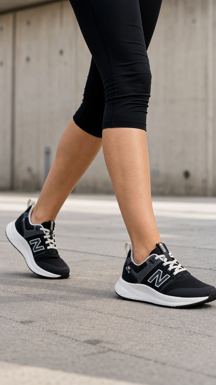 Women's Wide Fit New Balance Dynasoft U9005G9 Walking/Running Trainers in Black - Image 1