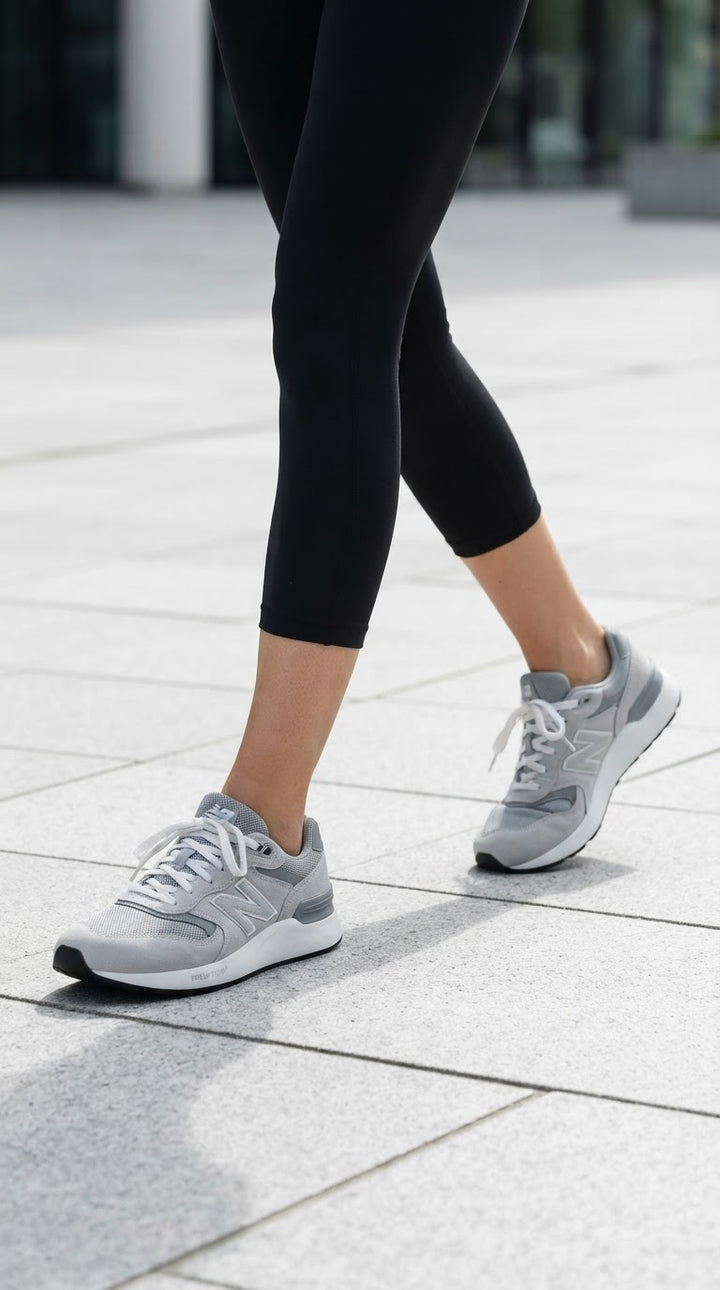 Women's Wide Fit New Balance M8806HE Walking/Running Trainers in Raincloud - Image 1