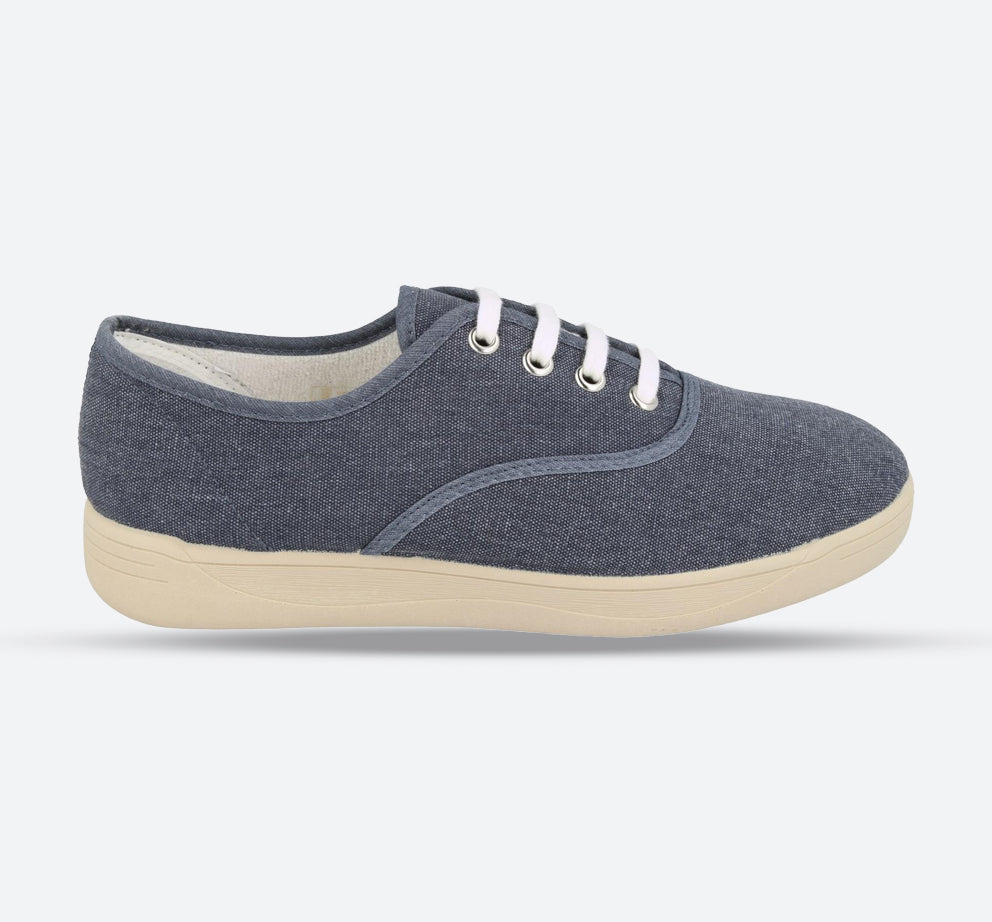 Womens Wide Fit DB Banff Shoes in Navy - Image 1