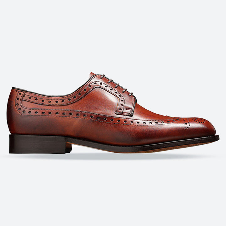 Mens Wide Fit Barker Portrush Shoes in Brown - Image 1