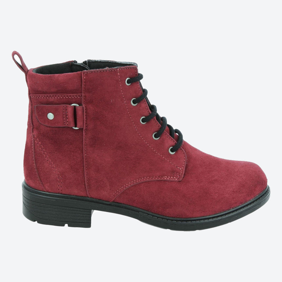 Womens Wide Fit DB Bayeux Boots in Black Nubuck - Image 10
