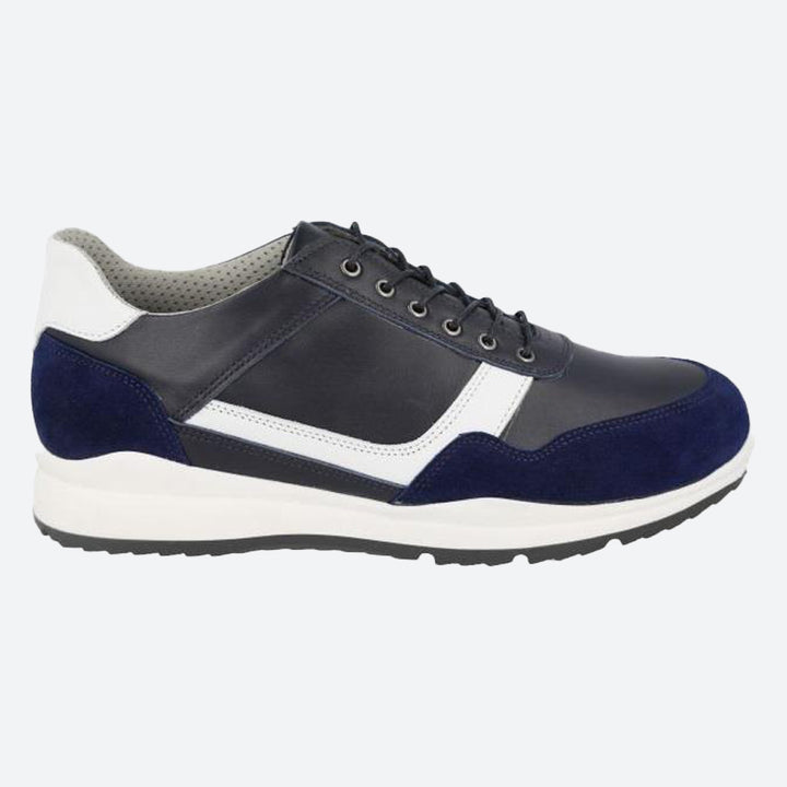 Men's Wide Fit DB Benedict Trainers in Black / Grey - Image 1