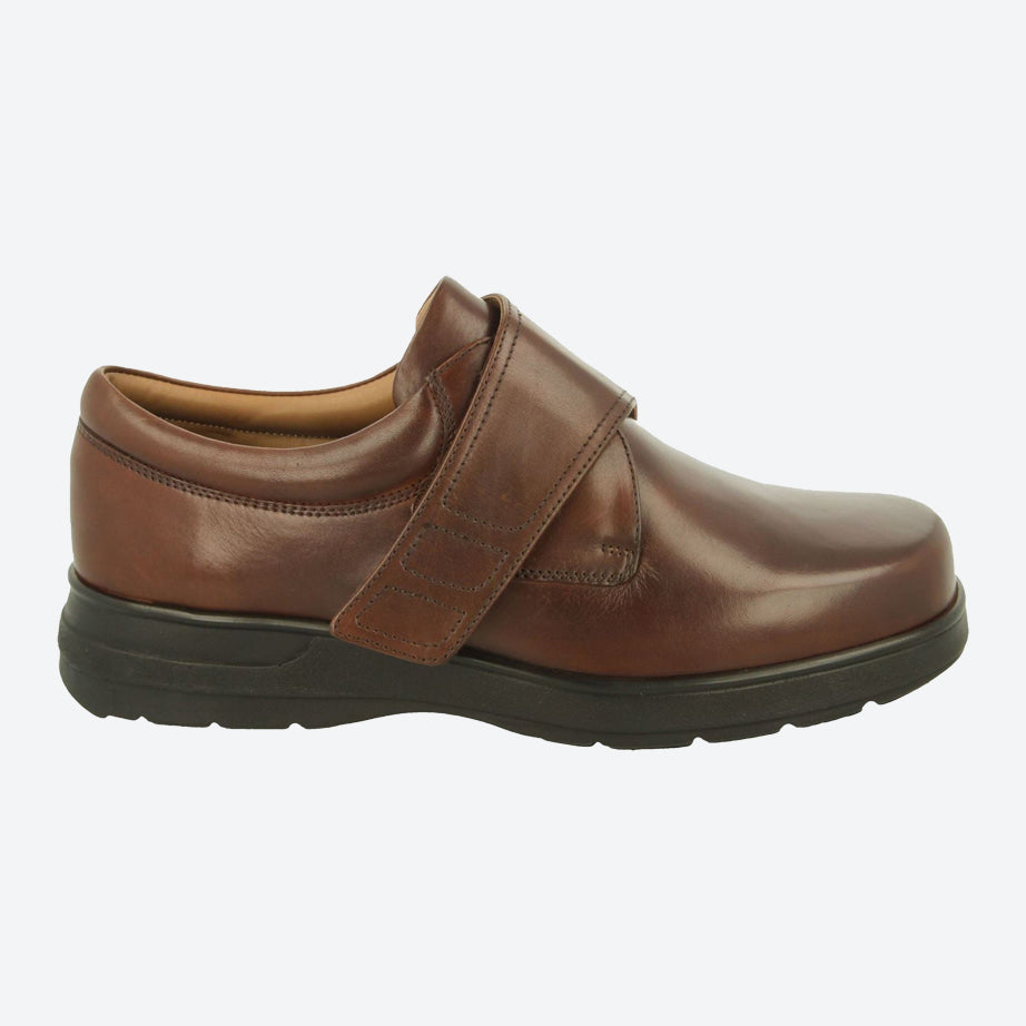Mens Wide Fit DB Benny Shoes in Black Leather - Image 6