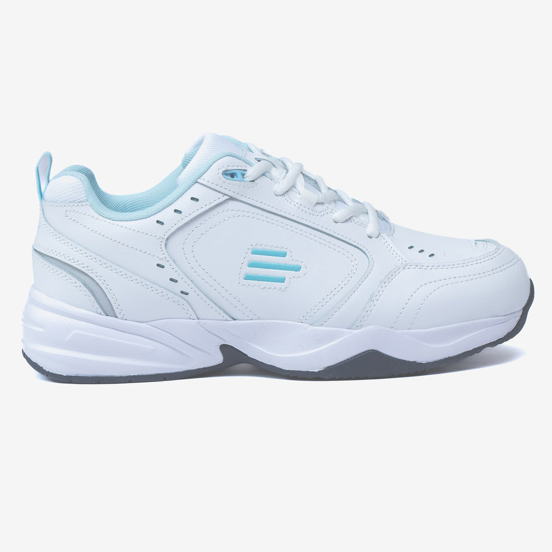 Women's Wide Fit Tredd Well Bluebell Trainers in White/Blue - Image 2