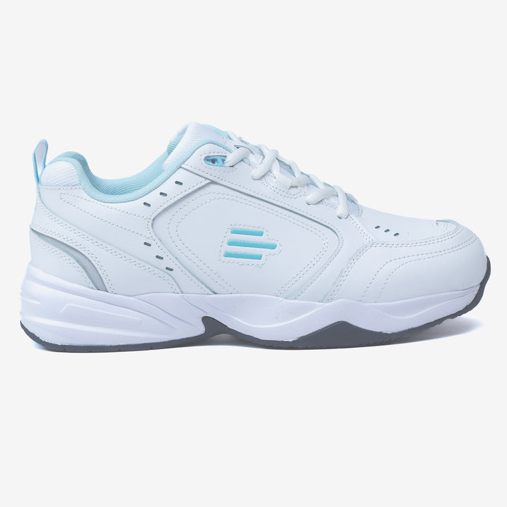 Women's Wide Fit Tredd Well Bluebell Trainers in White/Blue - Image 1