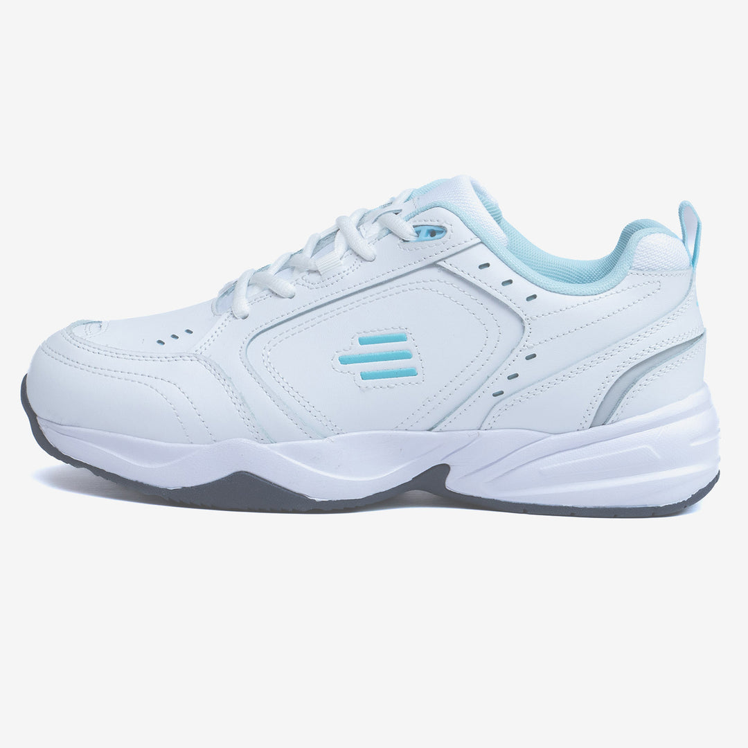 Women's Wide Fit Tredd Well Bluebell Trainers in White/Blue - Image 4