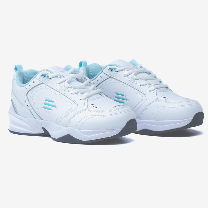 Women's Wide Fit Tredd Well Bluebell Trainers in White/Blue - Image 1