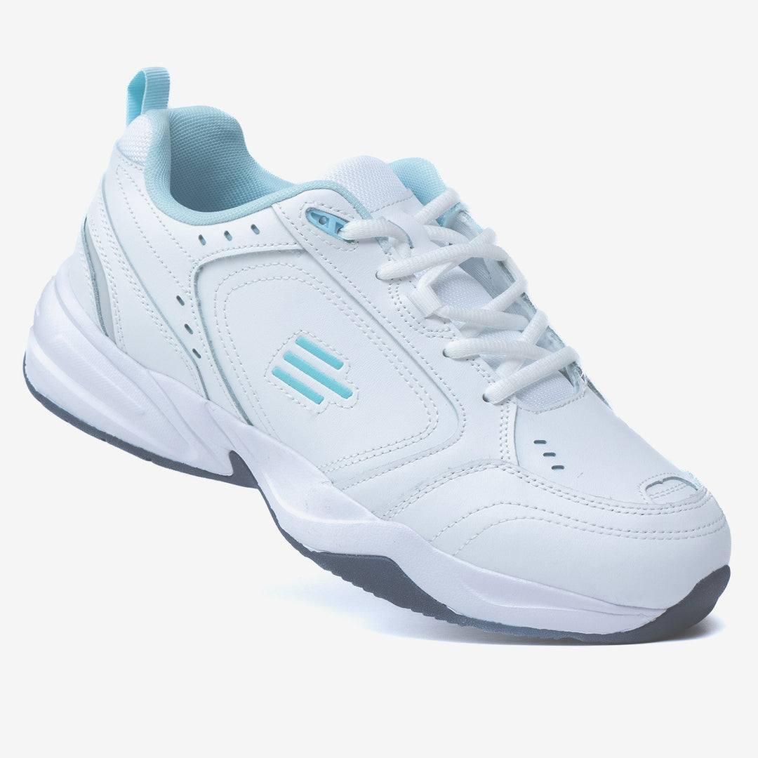 Women's Wide Fit Tredd Well Bluebell Trainers in White/Blue - Image 3