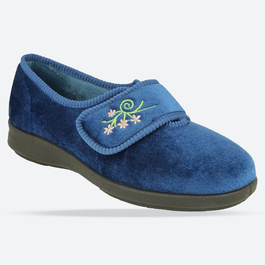 Womens Wide Fit DB Caroline 2 Slippers in Black - Image 14