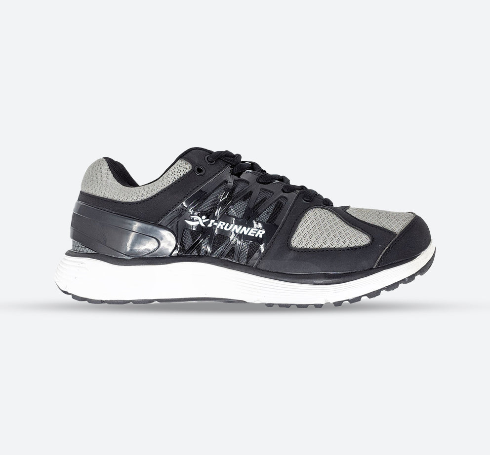 Mens Wide Fit I-Runner Chaplin Trainers in Grey - Image 1