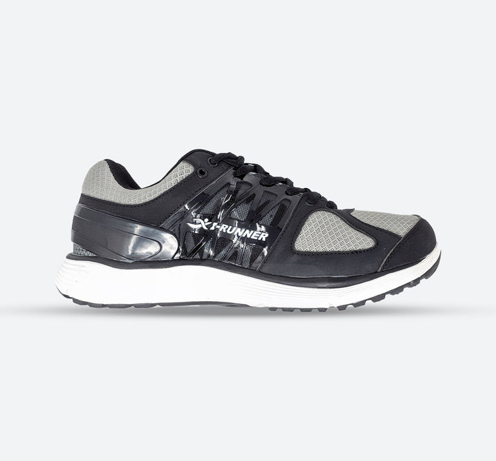 Mens Wide Fit I-Runner Chaplin Trainers in Grey - Image 1