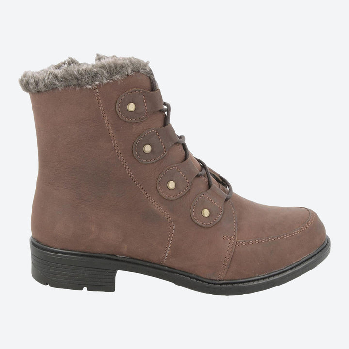 Womens Wide Fit DB Crawley Boots in Red - Image 1