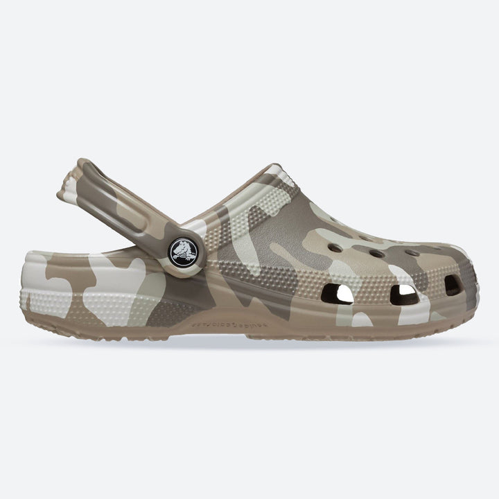 Men's Crocs 206454 Seasonal Camo Sandals in Mushroom/Multi - Image 1