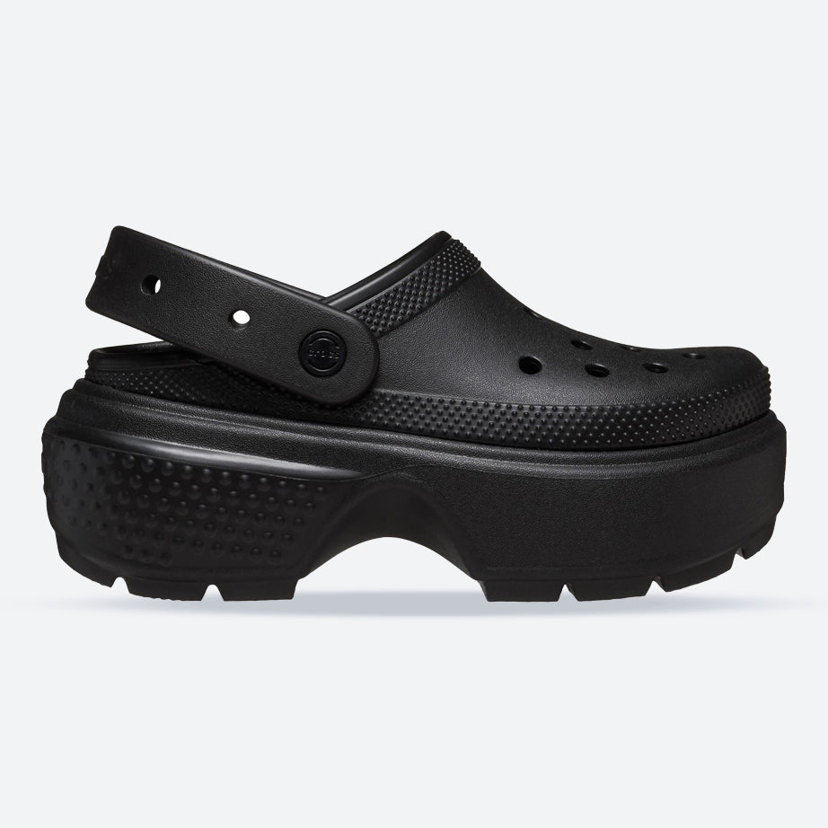 Women's Crocs 209347 Stomp Clog Sandals in Black - Image 1