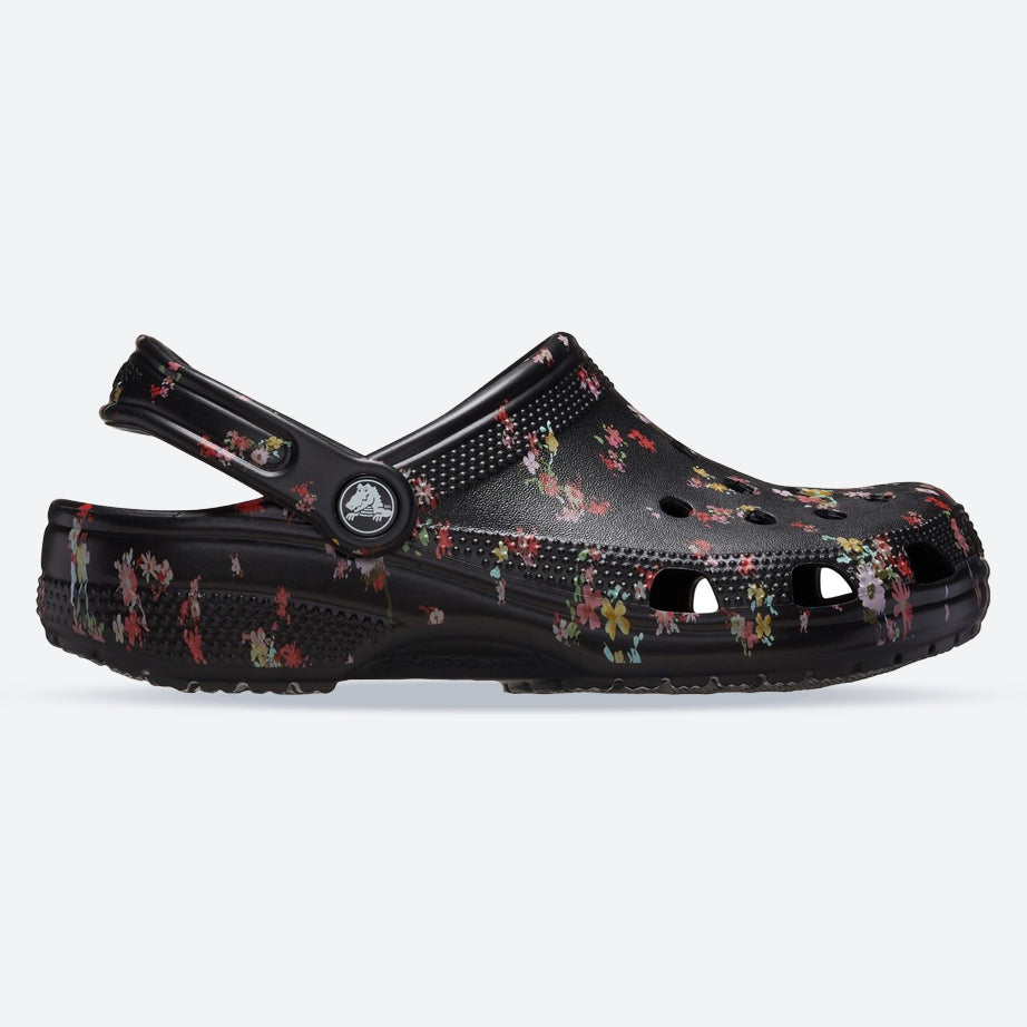 Men's Crocs 210397 Classic Graphic Clog Sandals in Black - Image 1